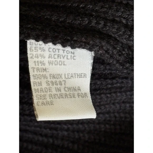 Curio New York Black Asymmetrical Zip Sleeveless Sweater Vest Faux Leather Sz S - Picture 8 of 12